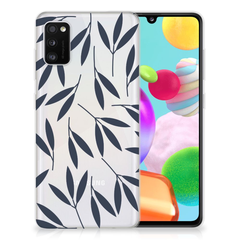 Samsung Galaxy A41 TPU Case Leaves Blue B2C Telecom