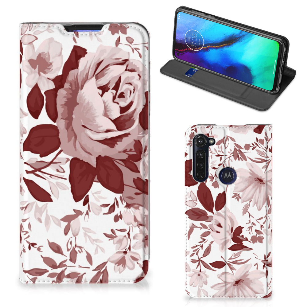 Bookcase Motorola Moto G Pro Watercolor Flowers - B2C Telecom
