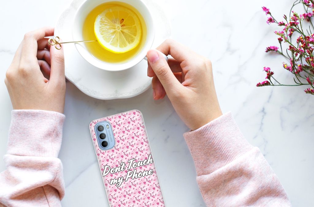 Motorola Moto G31 | G41 Silicone-hoesje Flowers Pink DTMP B2C Telecom