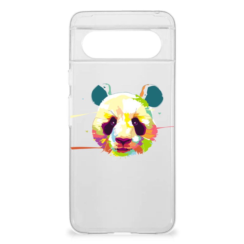 Google Pixel 8 Telefoonhoesje met Naam Panda Color