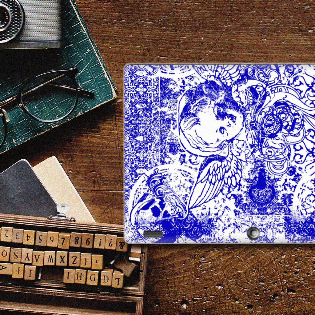 Tablet BackCover Lenovo Tab 10 | Tab 2 A10-30 Angel Skull Blauw - B2C Telecom