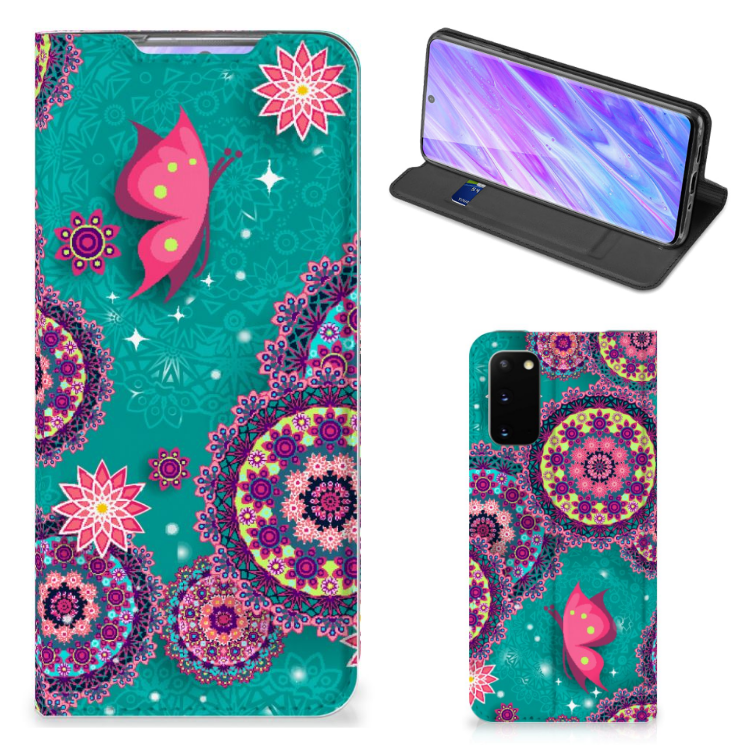 Samsung Galaxy S20 Bookcase Cirkels en Vlinders - B2C Telecom