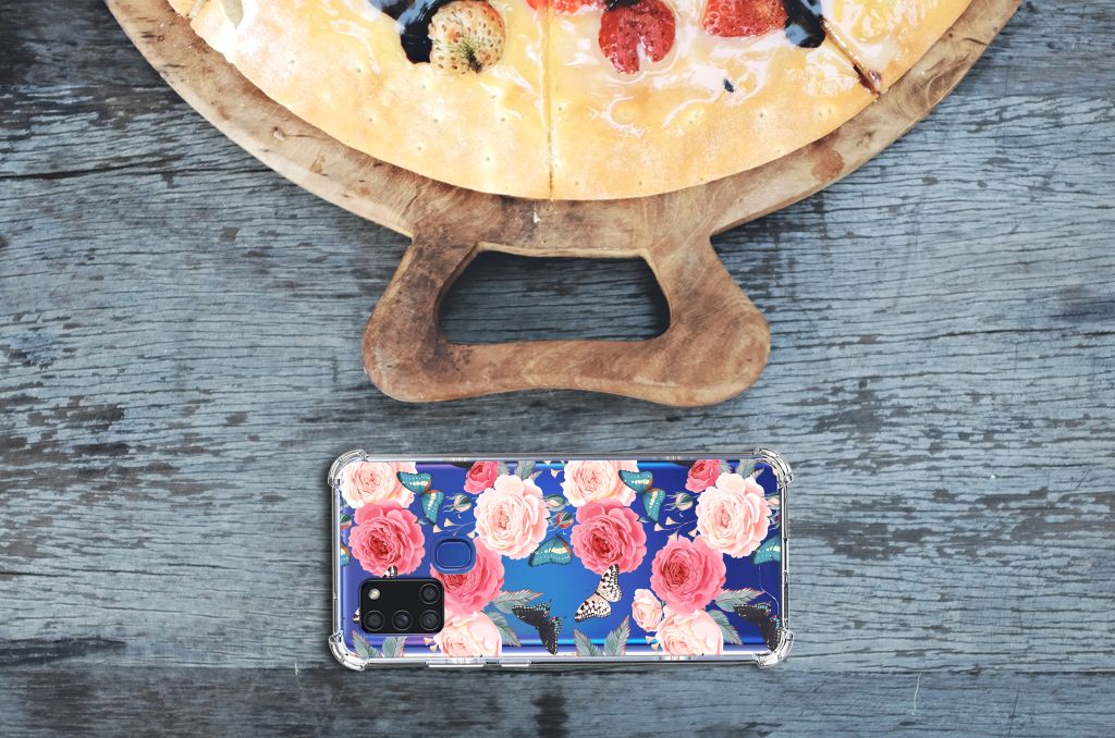 Samsung Galaxy A21s Case Butterfly Roses B2C Telecom