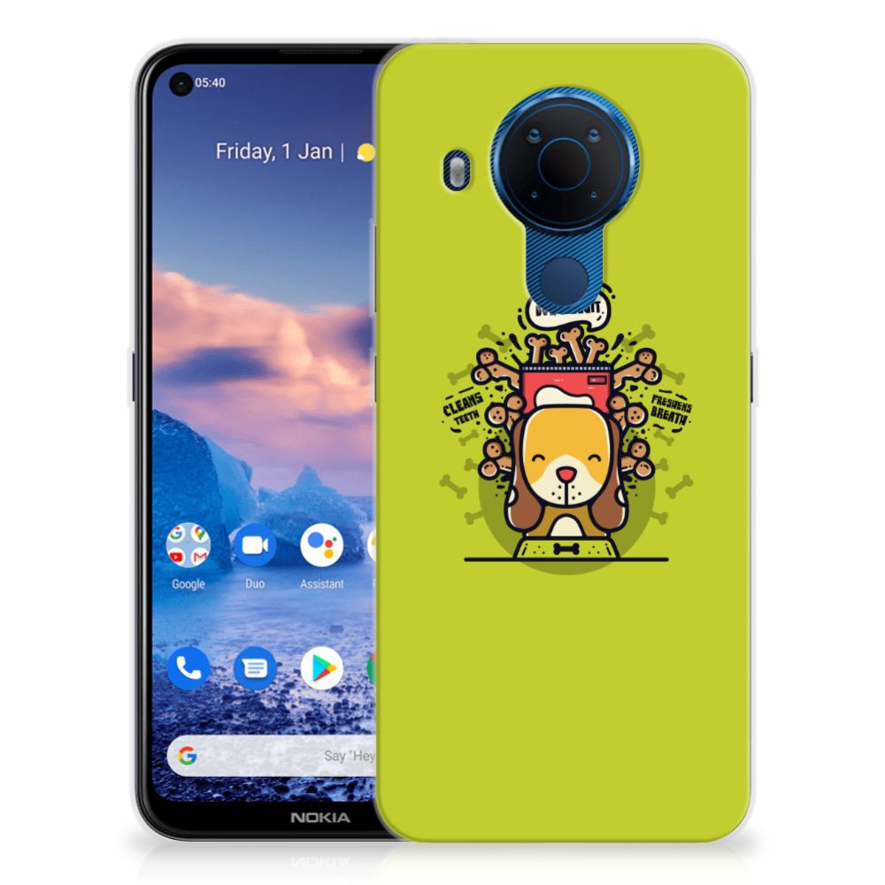 Nokia 5.4 Telefoonhoesje met Naam Doggy Biscuit B2C Telecom