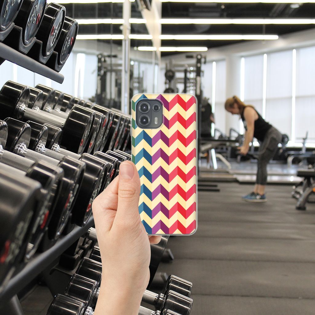 Motorola Edge 20 Lite TPU bumper Zigzag Multi Color B2C Telecom