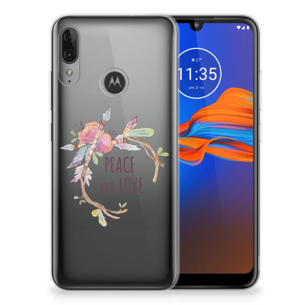Motorola Moto E6 Plus Telefoonhoesje met Naam Boho Text