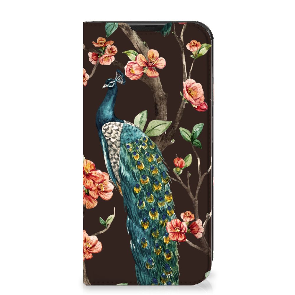 Samsung Galaxy Xcover 6 Pro Hoesje maken Pauw met Bloemen - B2C Telecom