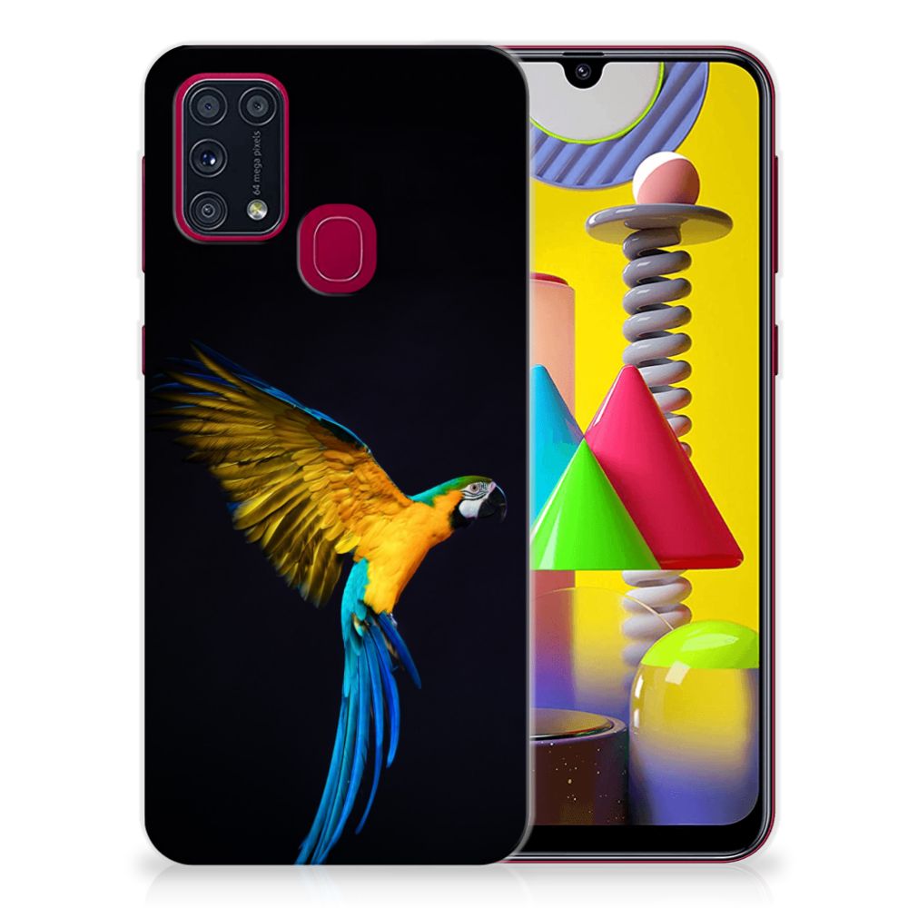 Samsung Galaxy M31 TPU Hoesje Papegaai B2C Telecom