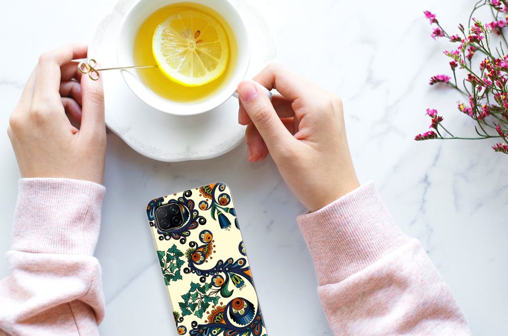 Siliconen Hoesje Huawei P40 Lite Barok Flower B2C Telecom