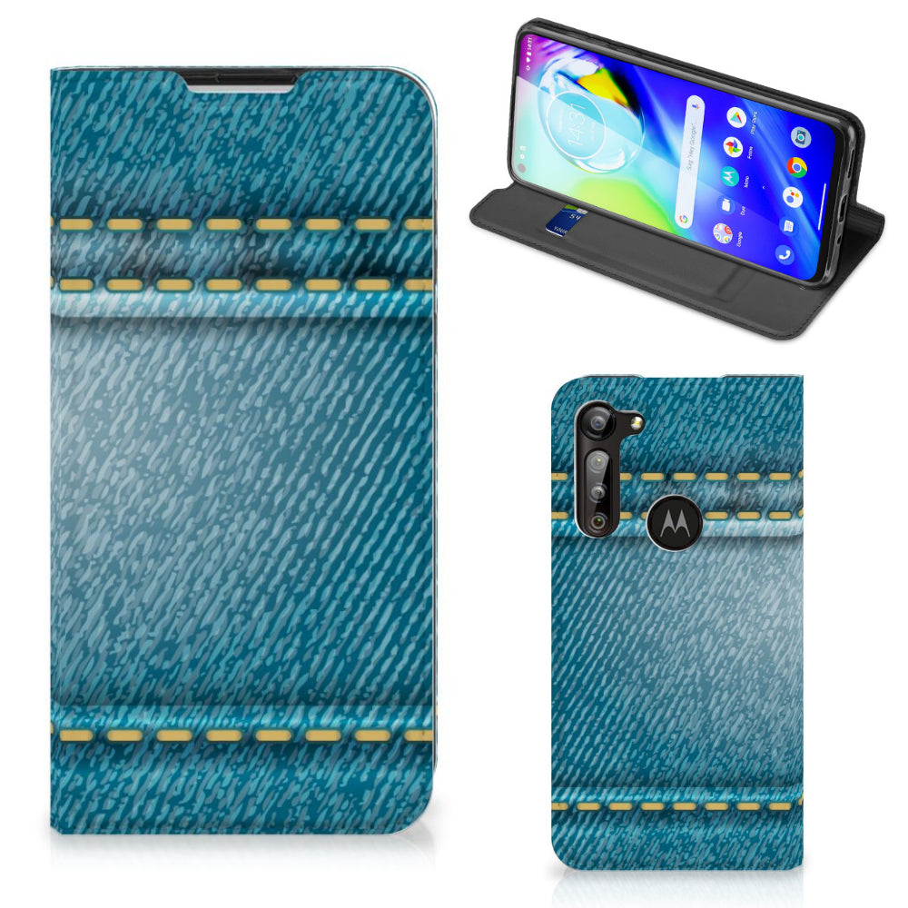 Motorola Moto G8 Power Hippe Standcase Jeans