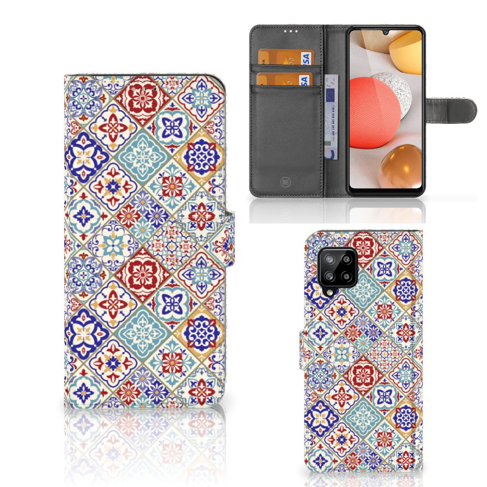 Samsung Galaxy A42 5G Bookcase Tiles Color
