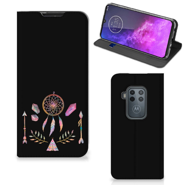 Motorola One Zoom Magnet Case Boho Dreamcatcher - B2C Telecom