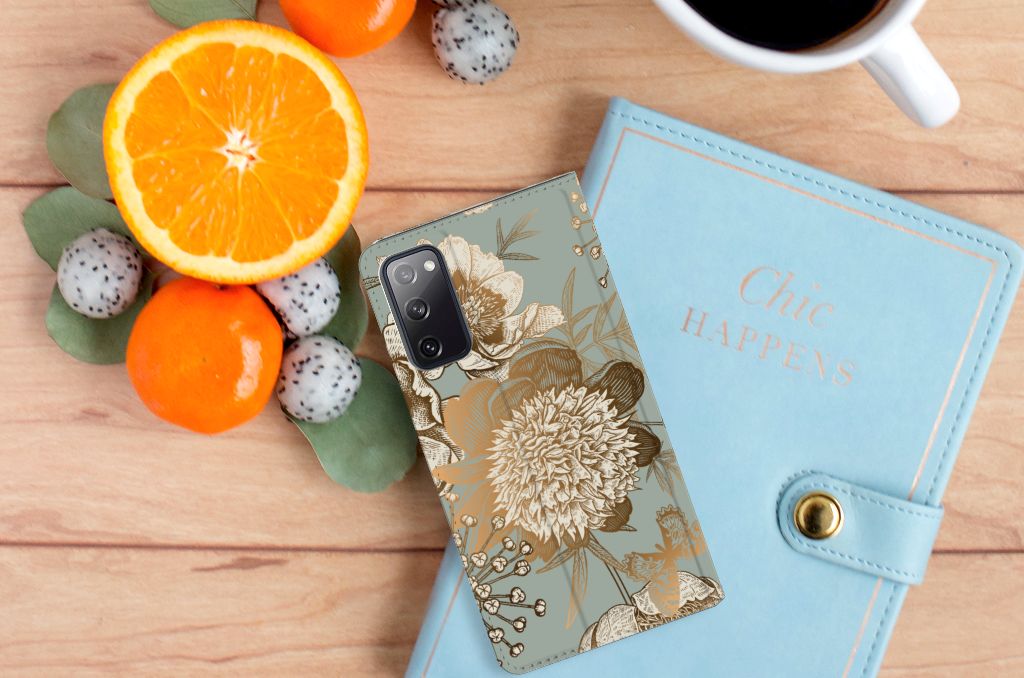 Smart Cover voor Samsung Galaxy S20 FE Vintage Bird Flowers - B2C Telecom