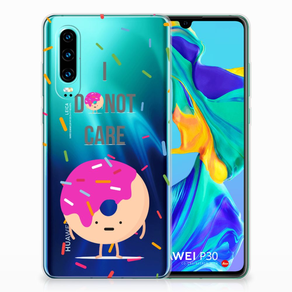 Huawei P30 Siliconen Case Donut Roze