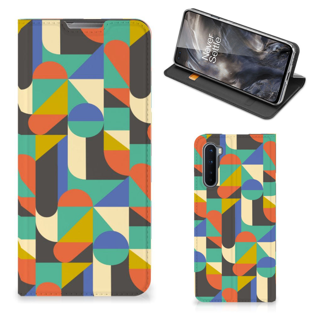 OnePlus Nord Hoesje met Magneet Funky Retro
