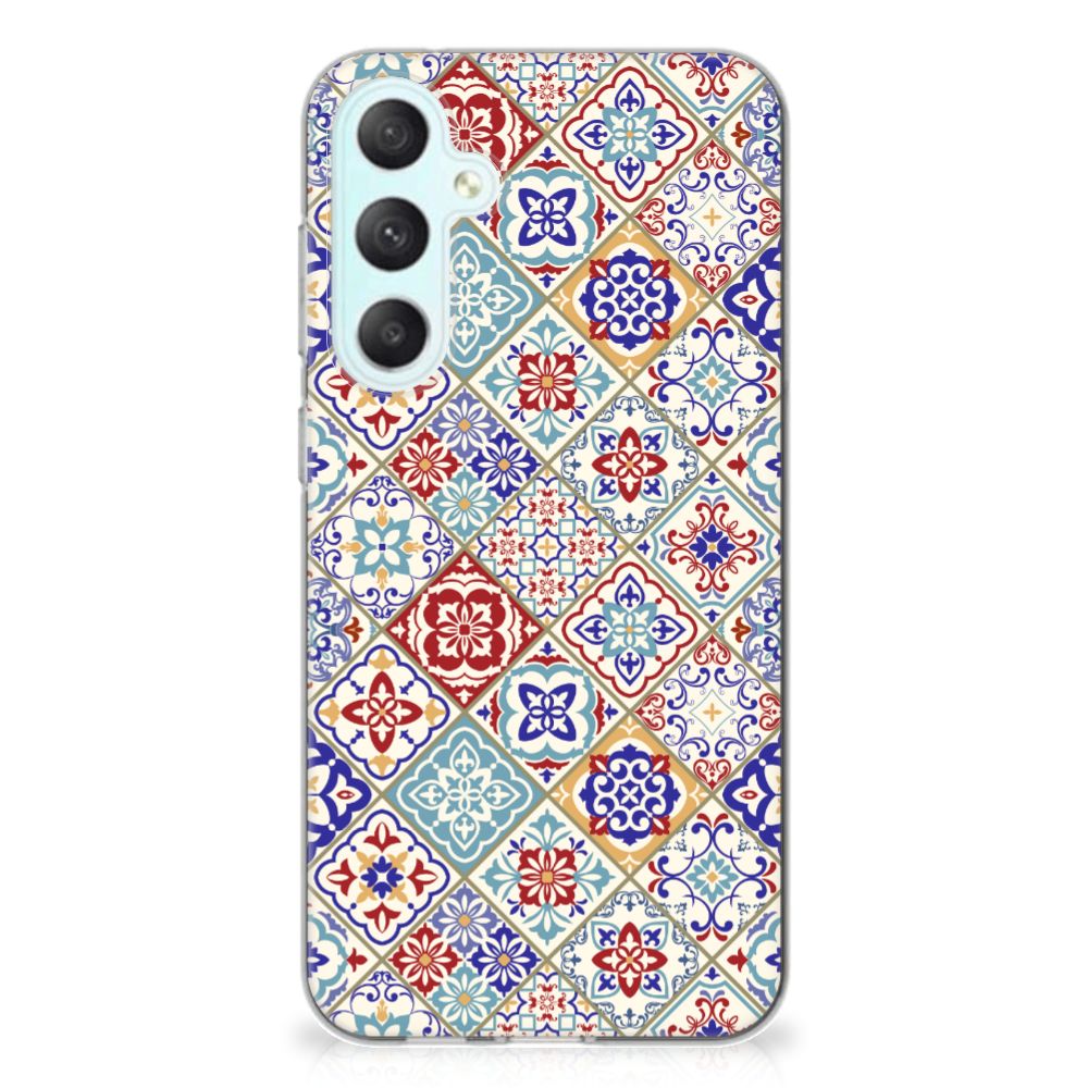 Samsung Galaxy S23 FE TPU Siliconen Hoesje Tiles Color
