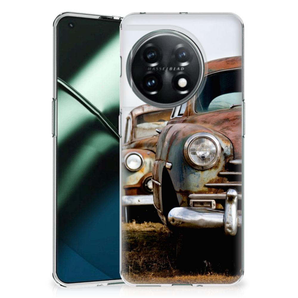 OnePlus 11 Siliconen Hoesje met foto Vintage Auto