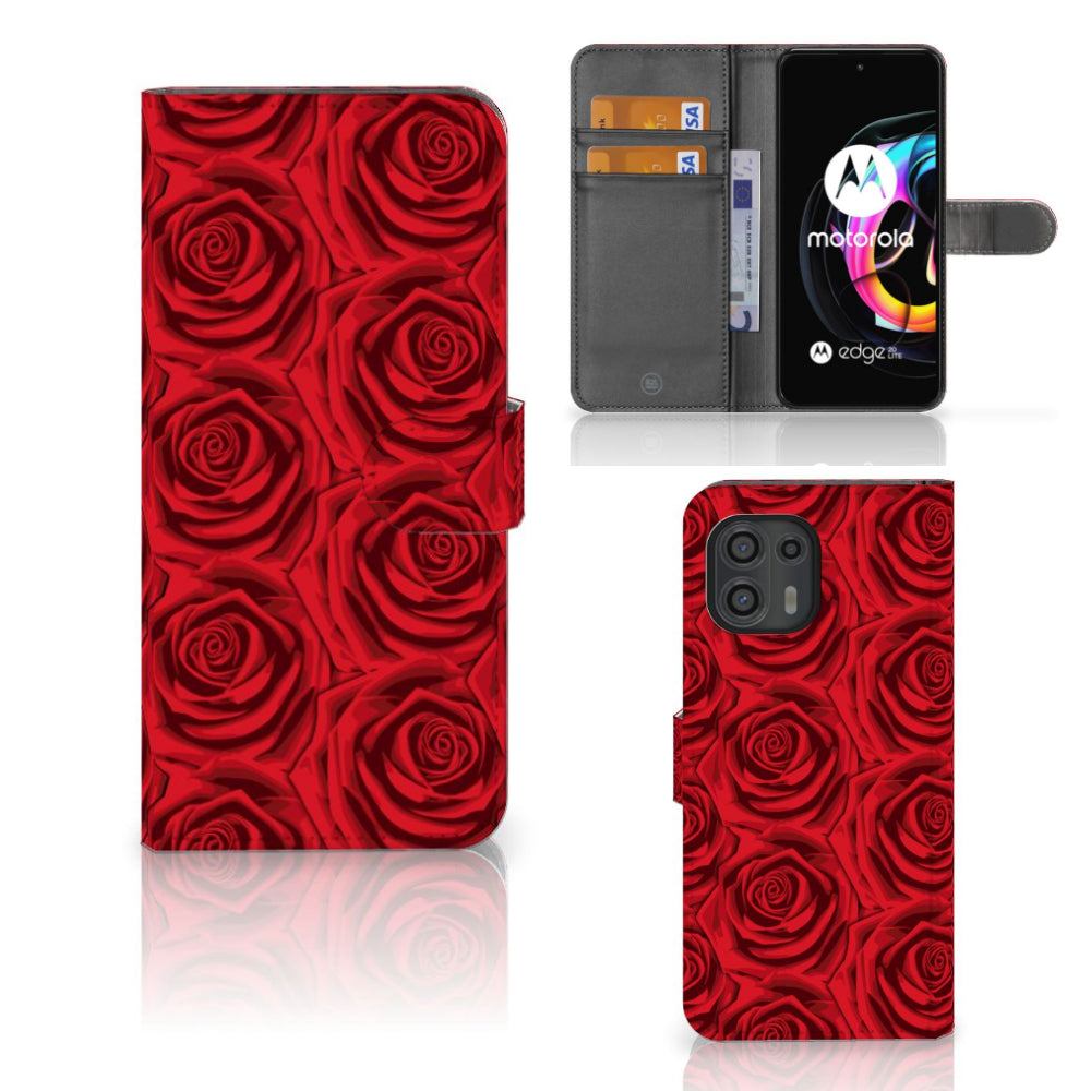 Motorola Edge 20 Lite Hoesje Red Roses