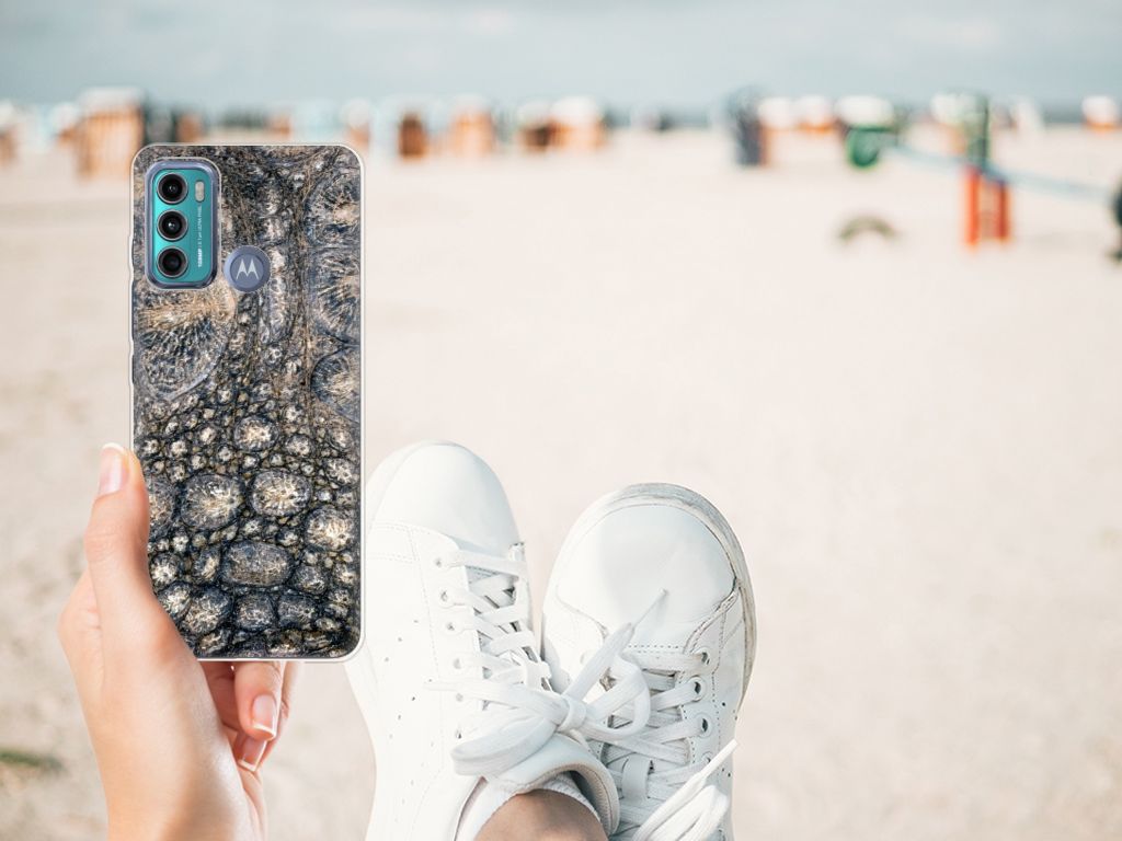Motorola Moto G60 TPU Hoesje Krokodillenprint