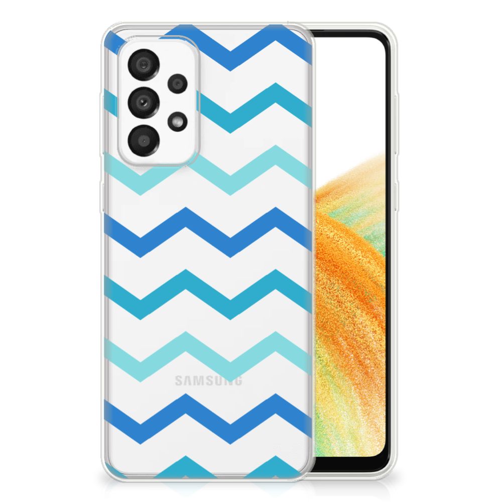 Samsung Galaxy A33 5G TPU bumper Zigzag Blauw B2C Telecom