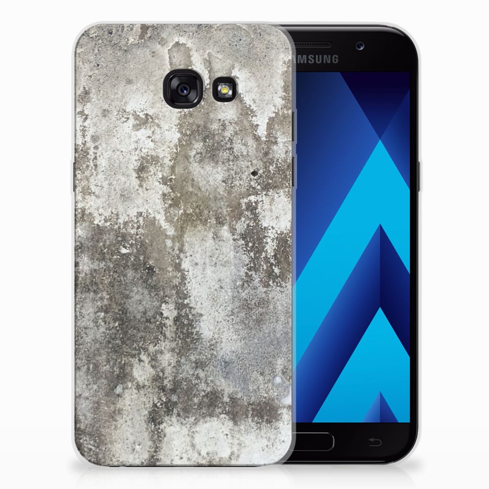 Samsung Galaxy A5 2017 TPU Siliconen Hoesje Beton Print