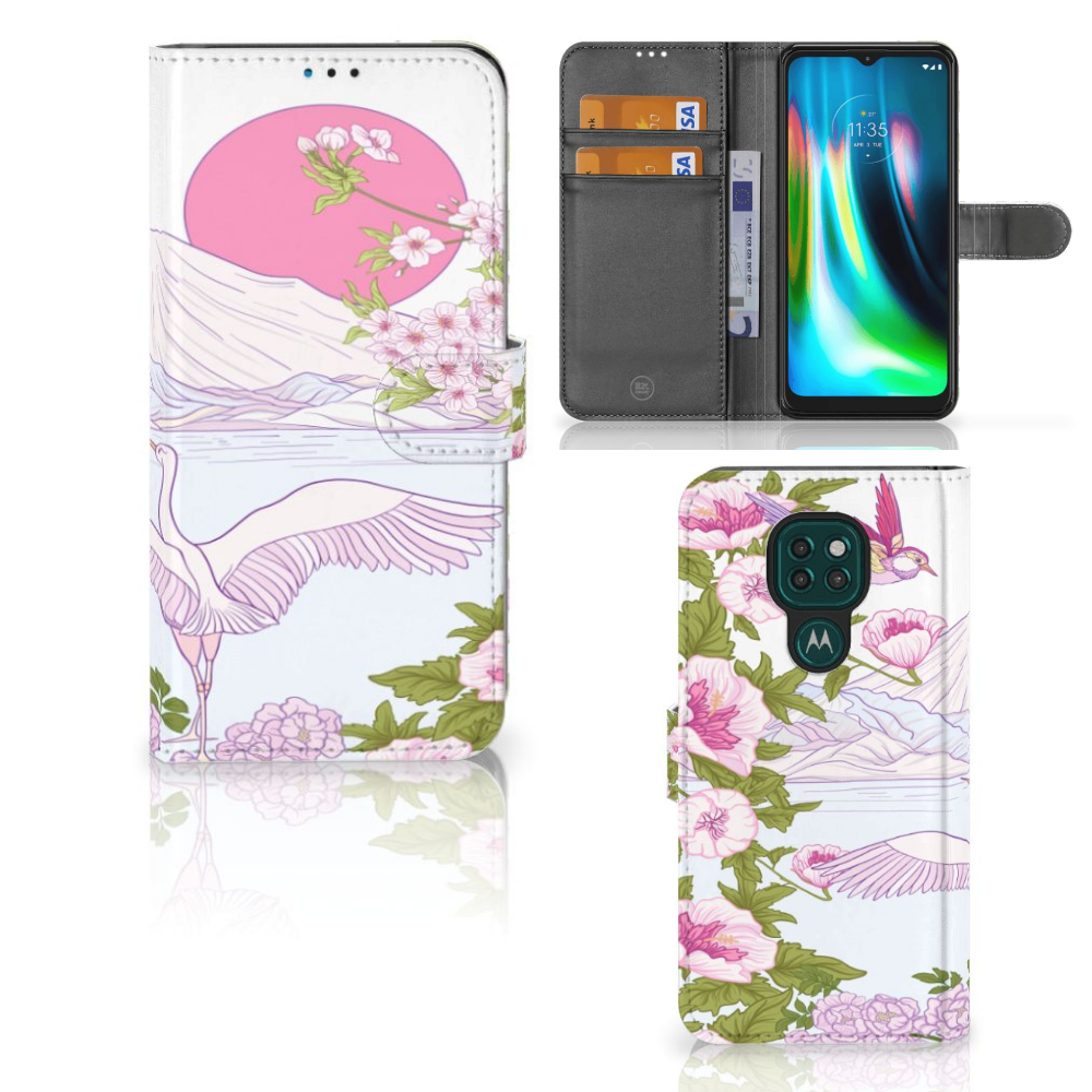 Motorola Moto G9 Play | E7 Plus Telefoonhoesje met Pasjes Bird Standing