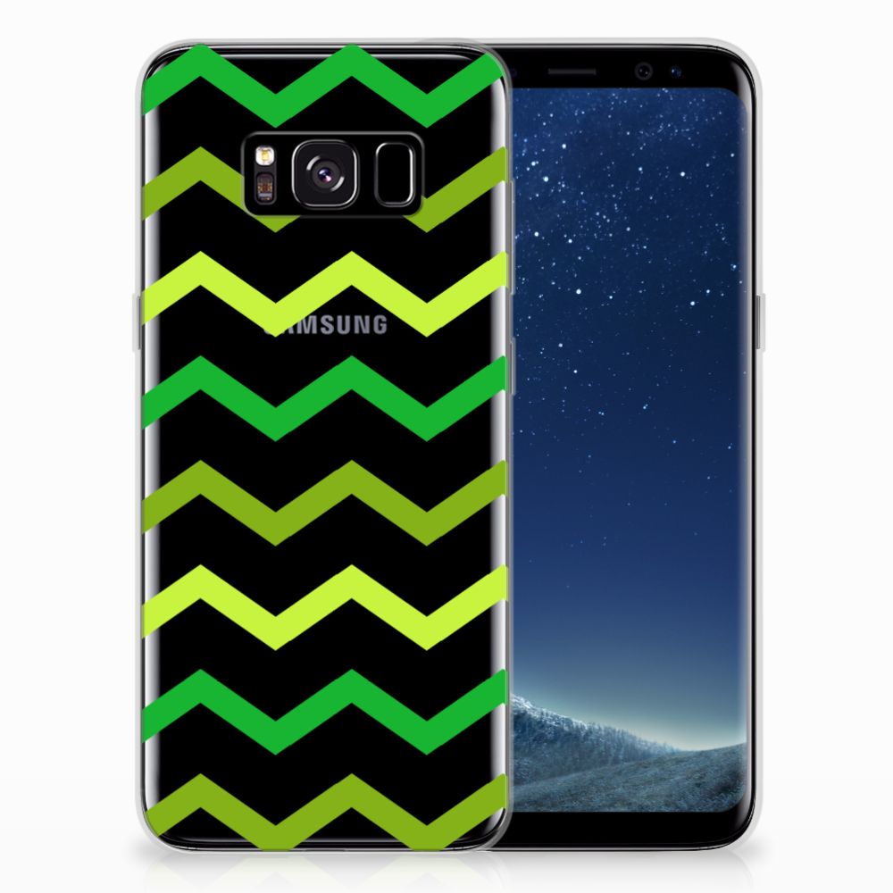 Samsung Galaxy S8 TPU bumper Zigzag Groen