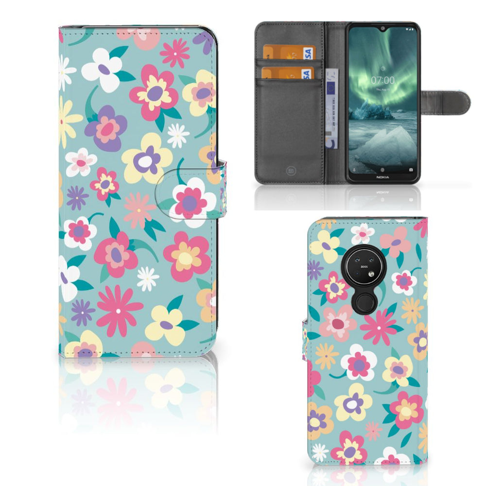 Nokia 7.2 | Nokia 6.2 Hoesje Flower Power