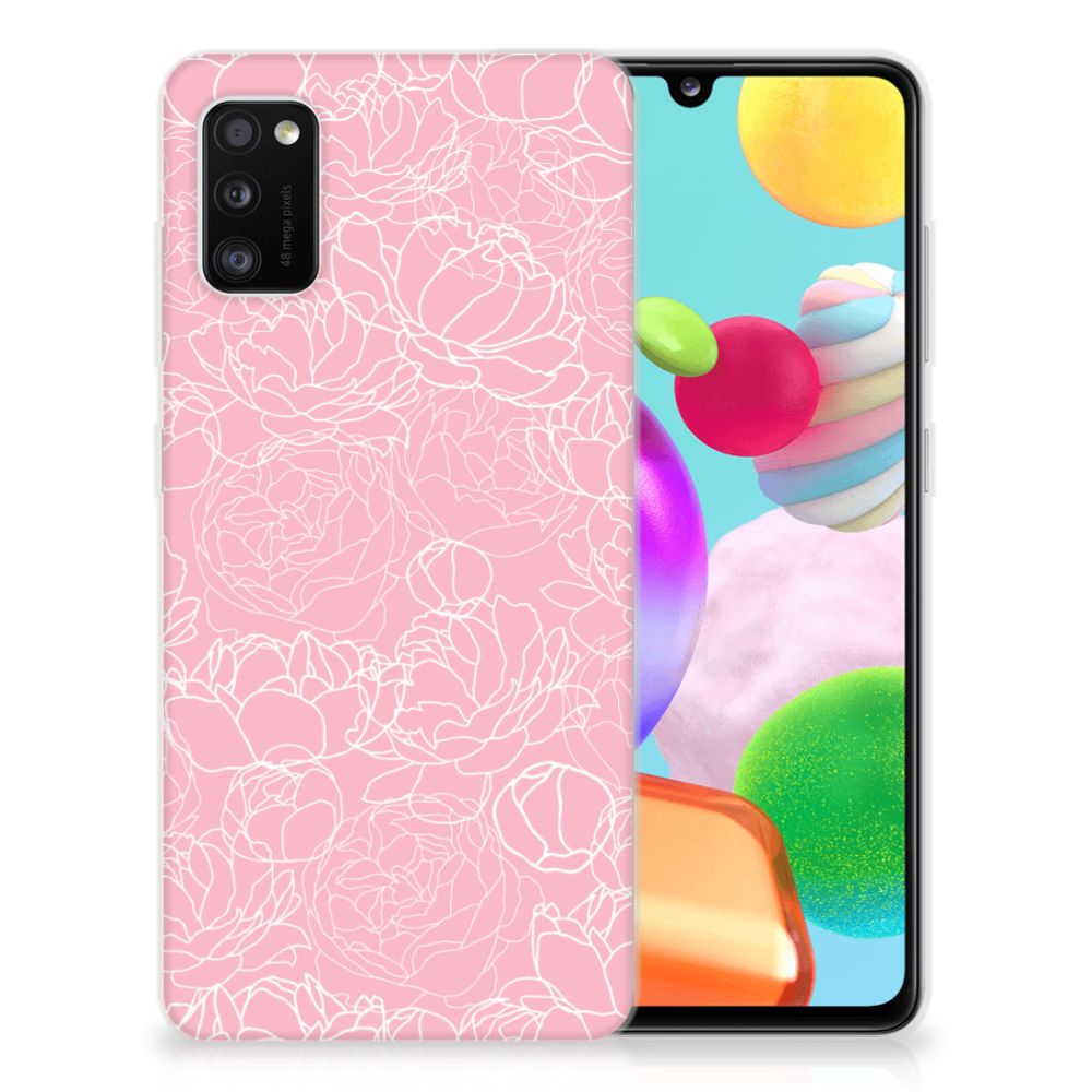 Samsung Galaxy A41 TPU Case White Flowers B2C Telecom