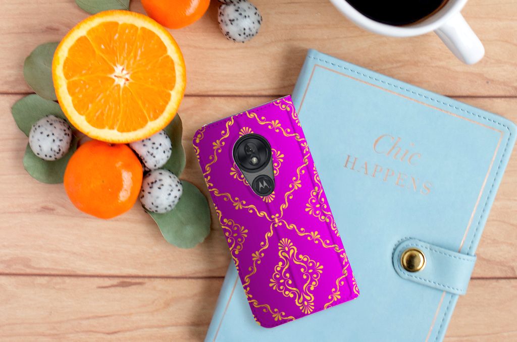 Telefoon Hoesje Motorola Moto G7 Play Barok Roze - B2C Telecom