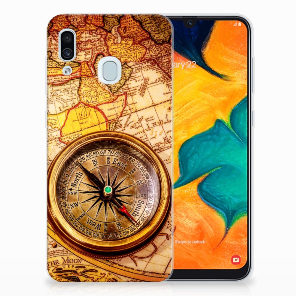 Samsung Galaxy A30 Siliconen Back Cover Kompas