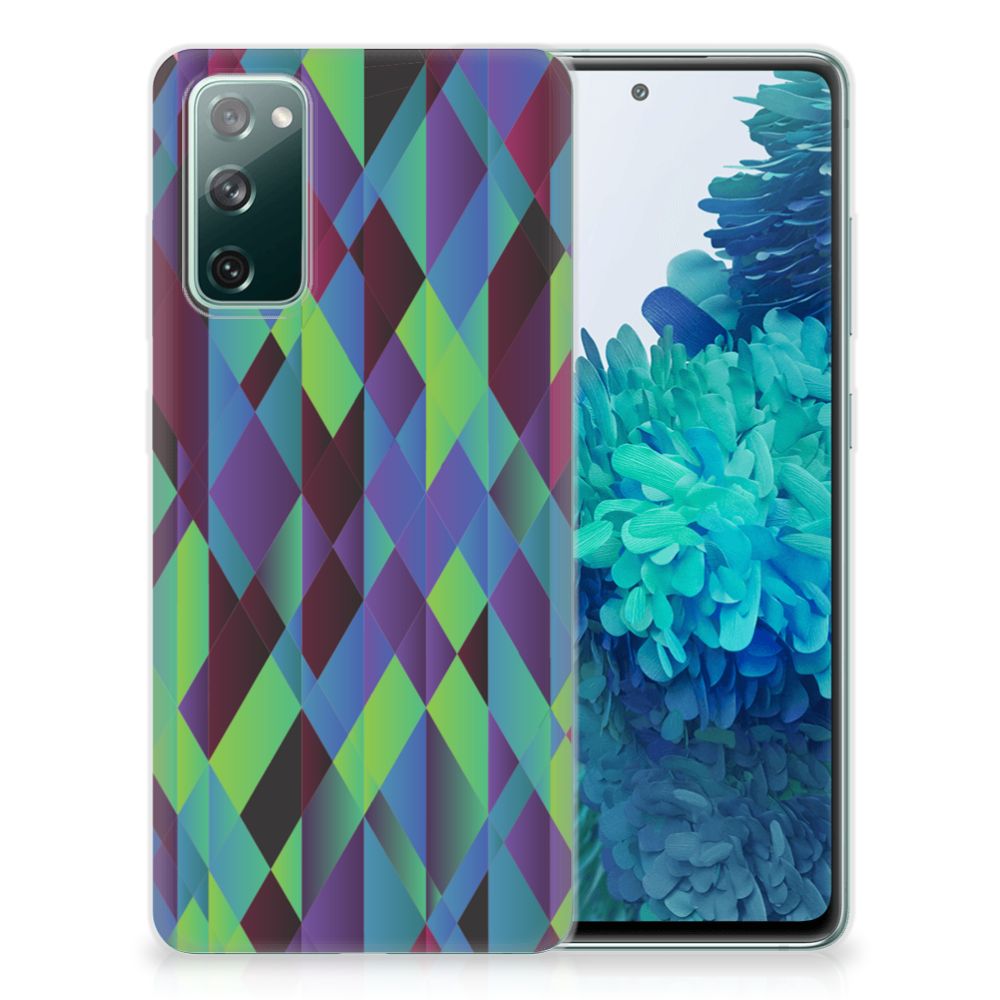 Samsung Galaxy S20 FE TPU Hoesje Abstract Green Blue