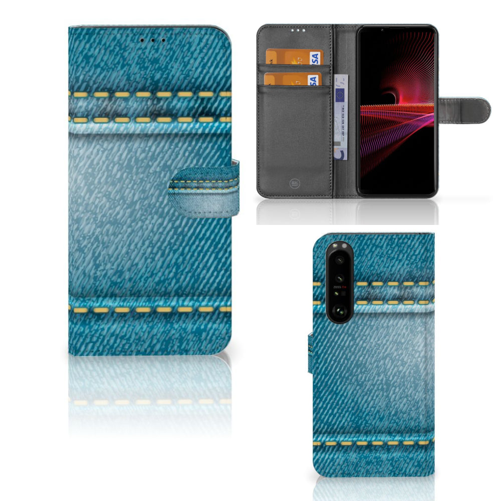 Sony Xperia 1 III Wallet Case met Pasjes Jeans
