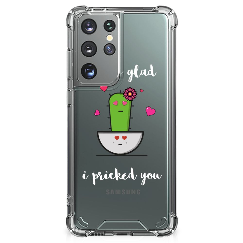 Samsung Galaxy S21 Ultra Stevig Bumper Hoesje Cactus Glad B2C Telecom