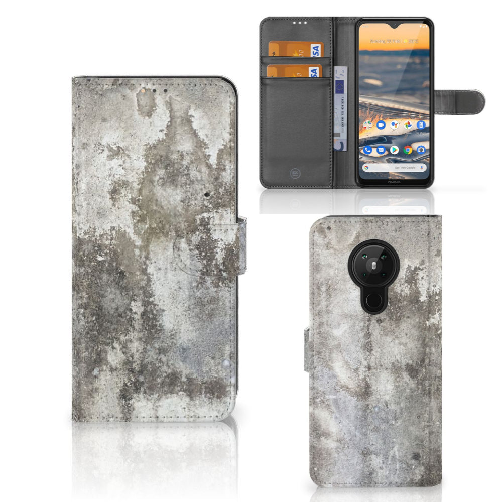 Nokia 5.3 Bookcase Beton Print