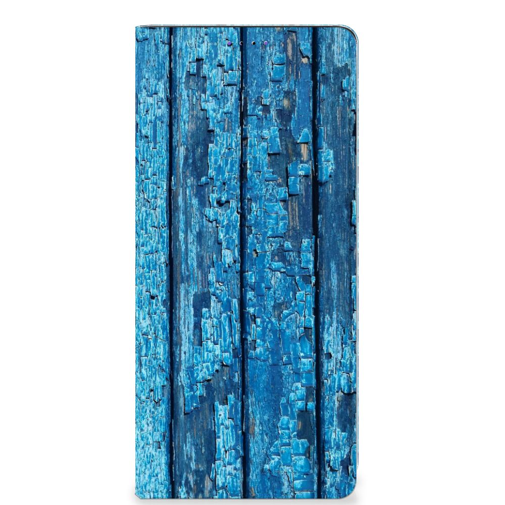 Samsung Galaxy A22 5G Book Wallet Case Wood Blue