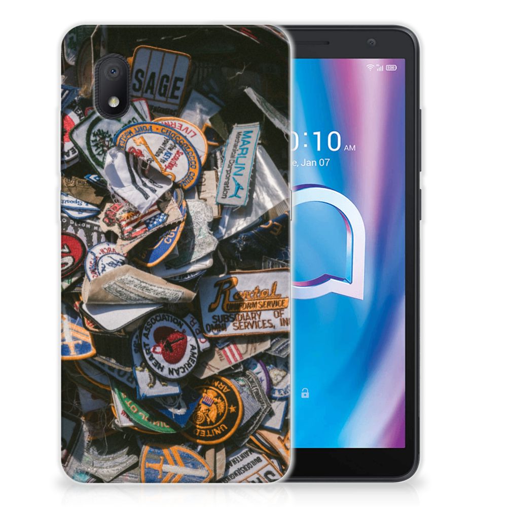Alcatel 1B (2020) Siliconen Hoesje met foto Badges B2C Telecom