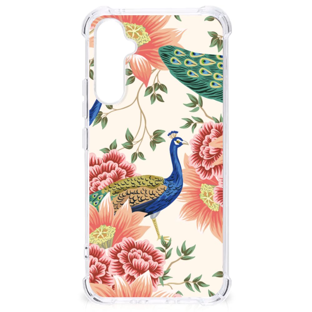 Case Anti-shock voor Samsung Galaxy A34 Pink Peacock B2C Telecom