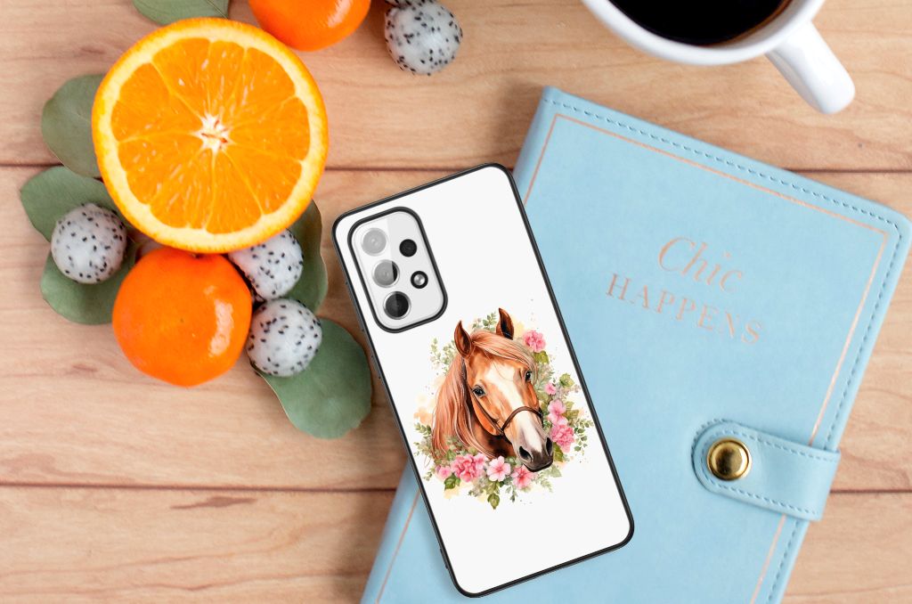 Dierenprint Telefoonhoesje voor Samsung Galaxy A73 Paard B2C Telecom