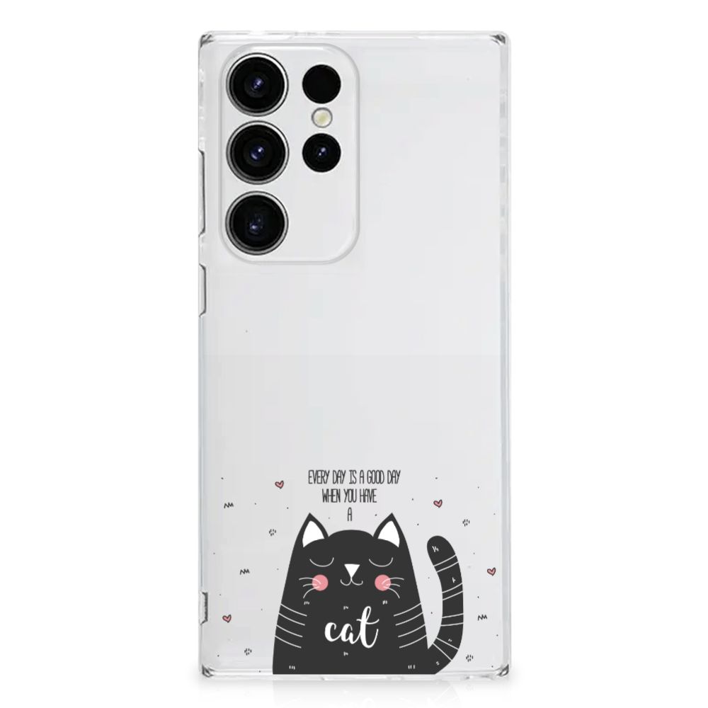 Samsung Galaxy S23 Ultra Telefoonhoesje met Naam Cat Good Day B2C Telecom