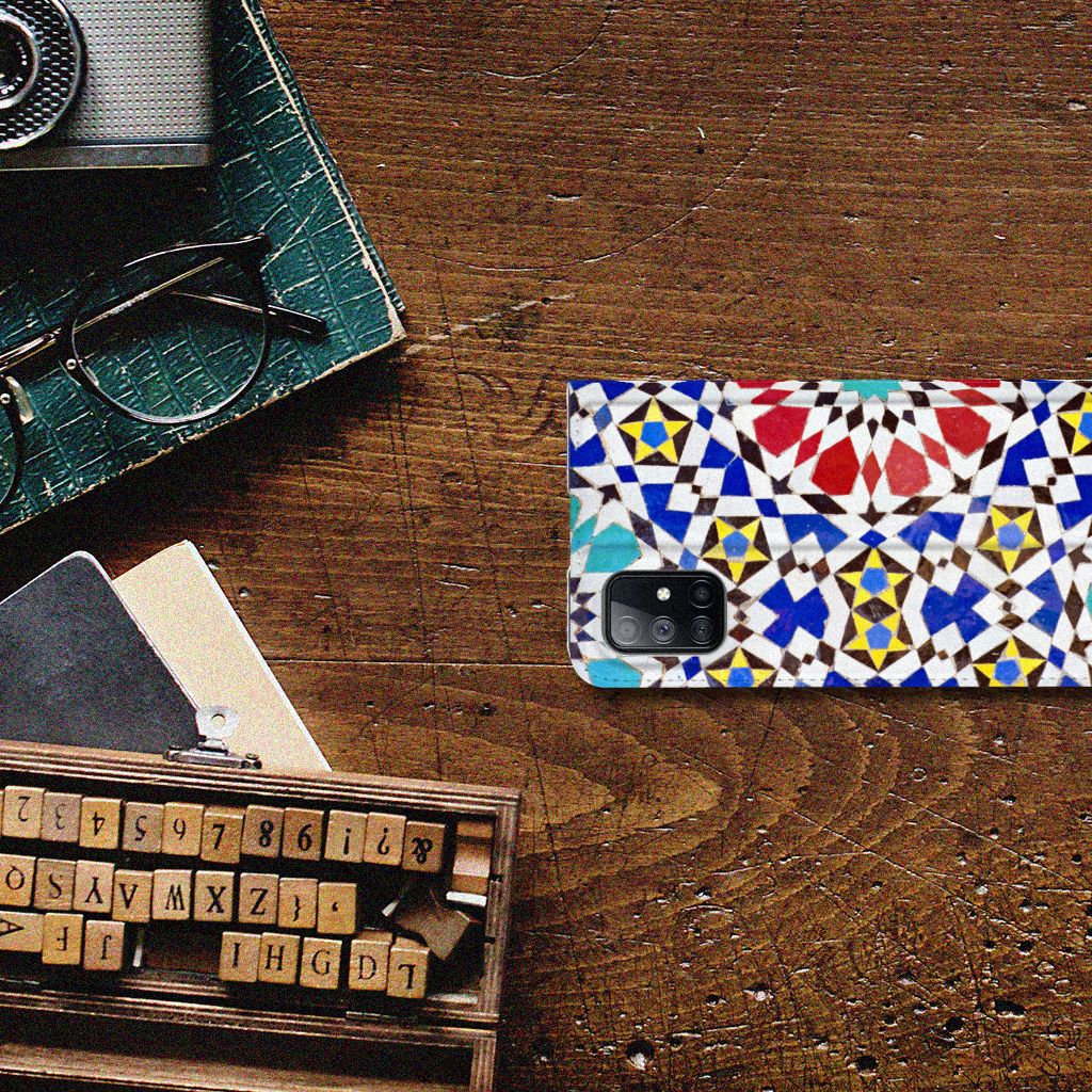 Samsung Galaxy M51 Standcase Mozaïek - B2C Telecom