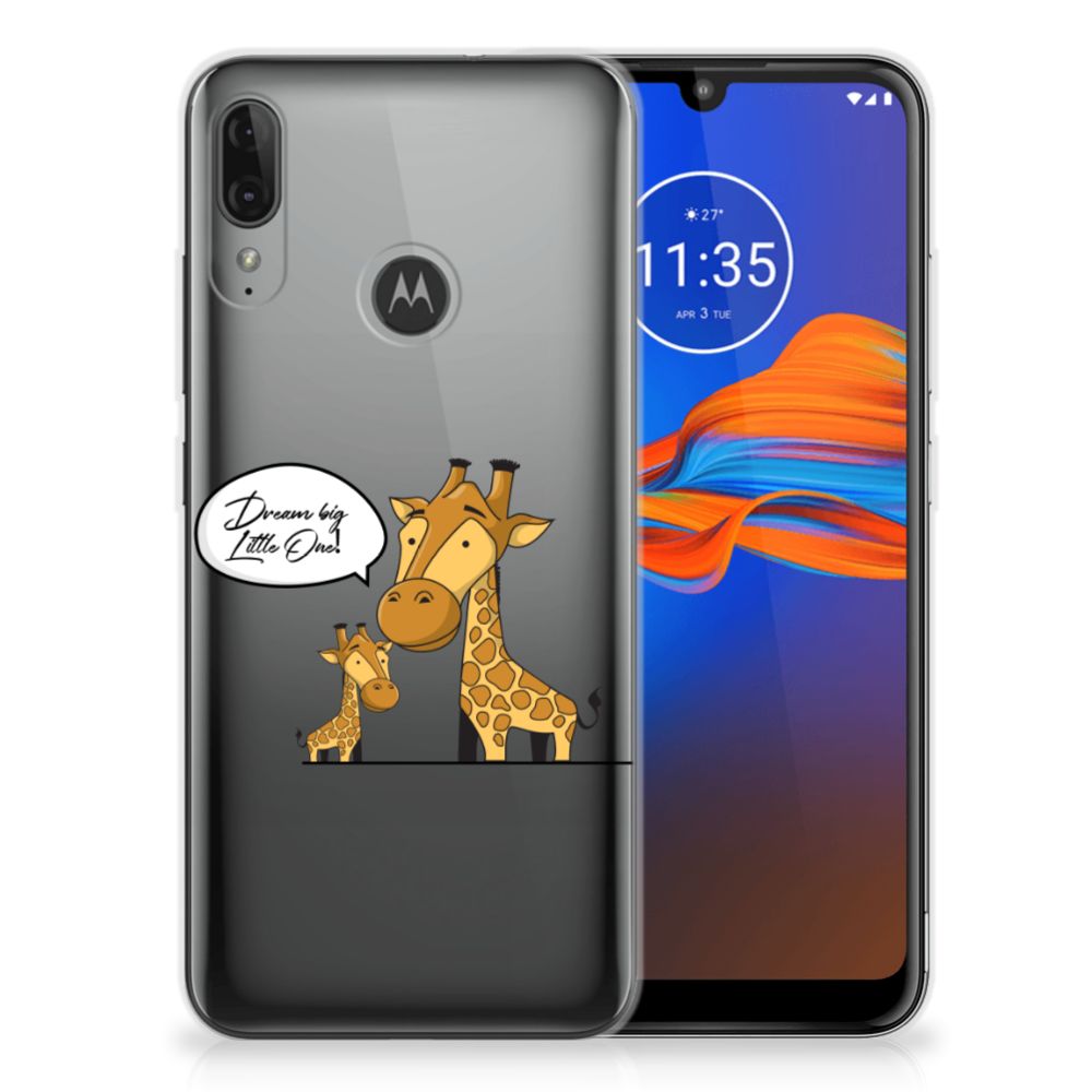 Motorola Moto E6 Plus Telefoonhoesje met Naam Giraffe