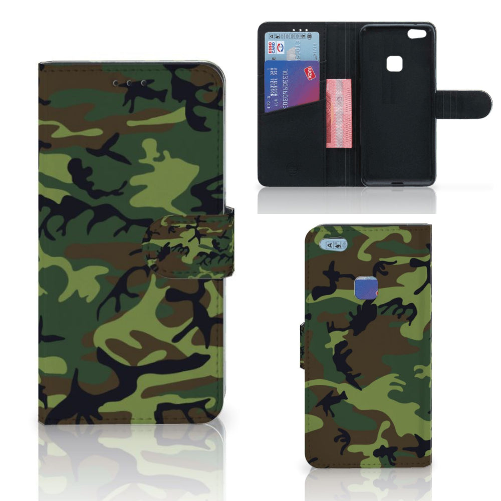 Huawei P10 Lite Telefoon Hoesje Army Dark