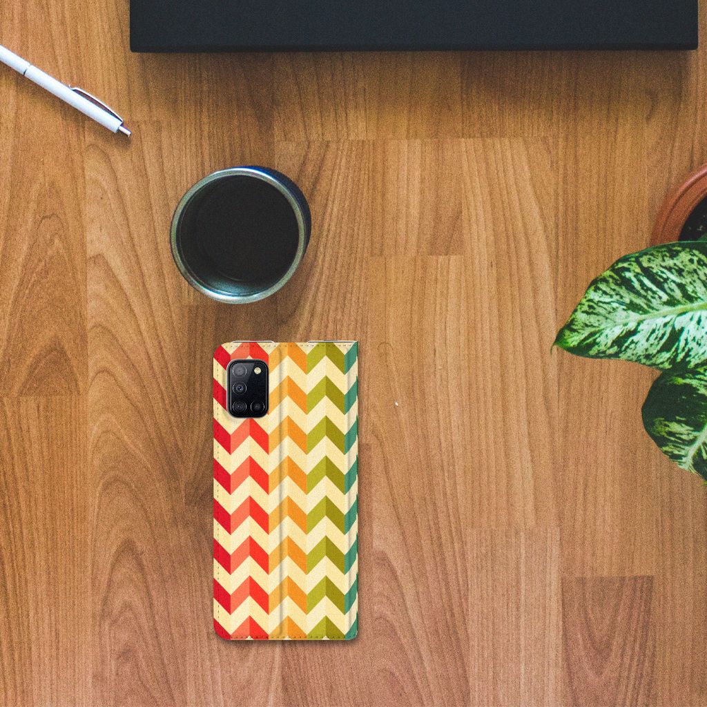 Samsung Galaxy A31 Hoesje met Magneet Zigzag Multi Color - B2C Telecom