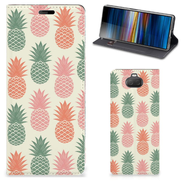 Sony Xperia 10 Flip Style Cover Ananas