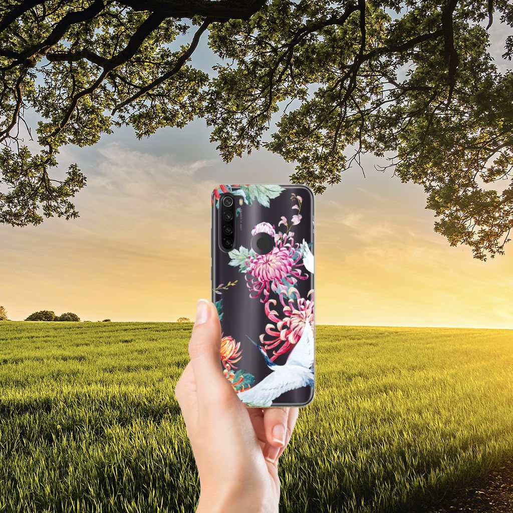 Xiaomi Redmi Note 8T TPU Hoesje Bird Flowers B2C Telecom