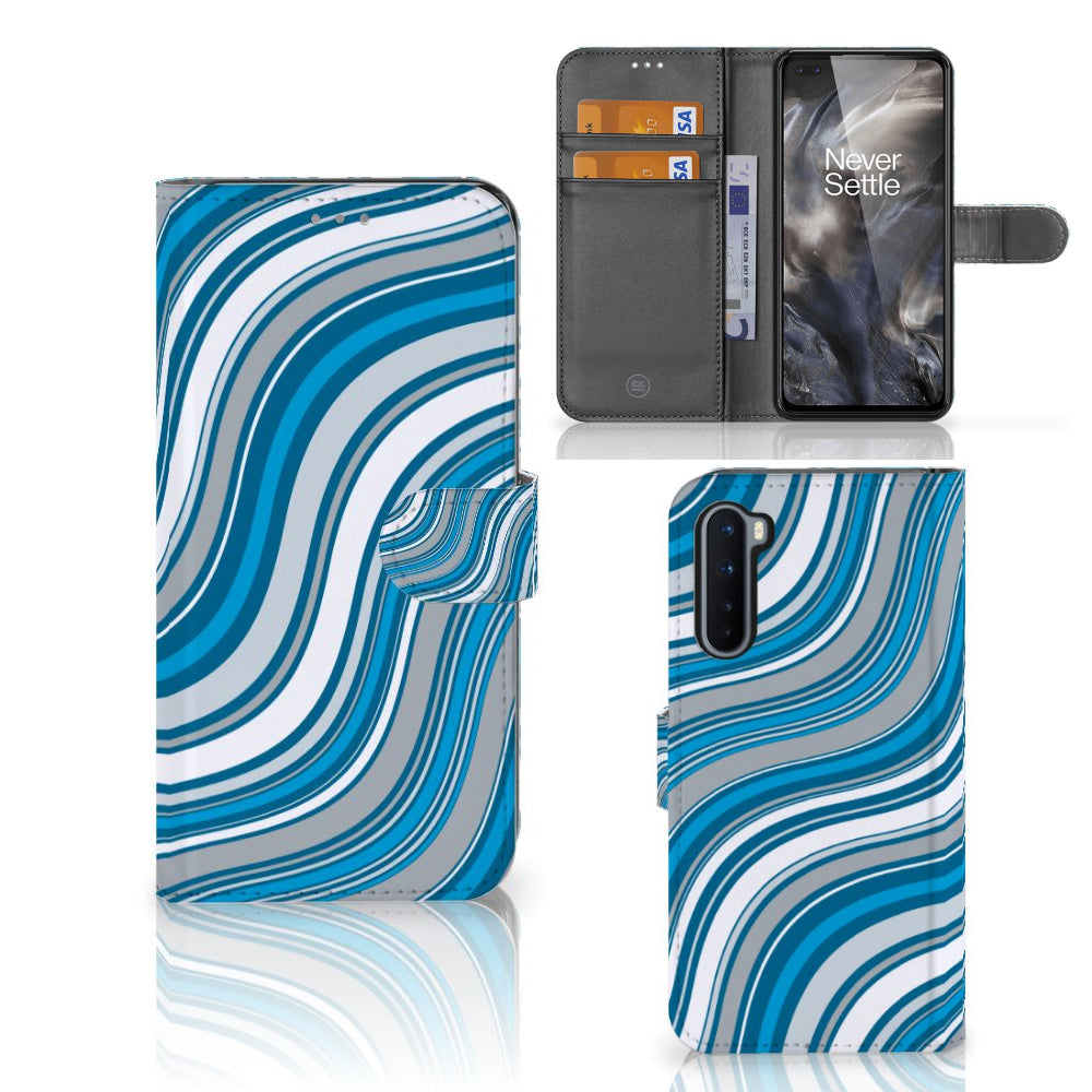 OnePlus Nord Telefoon Hoesje Waves Blue