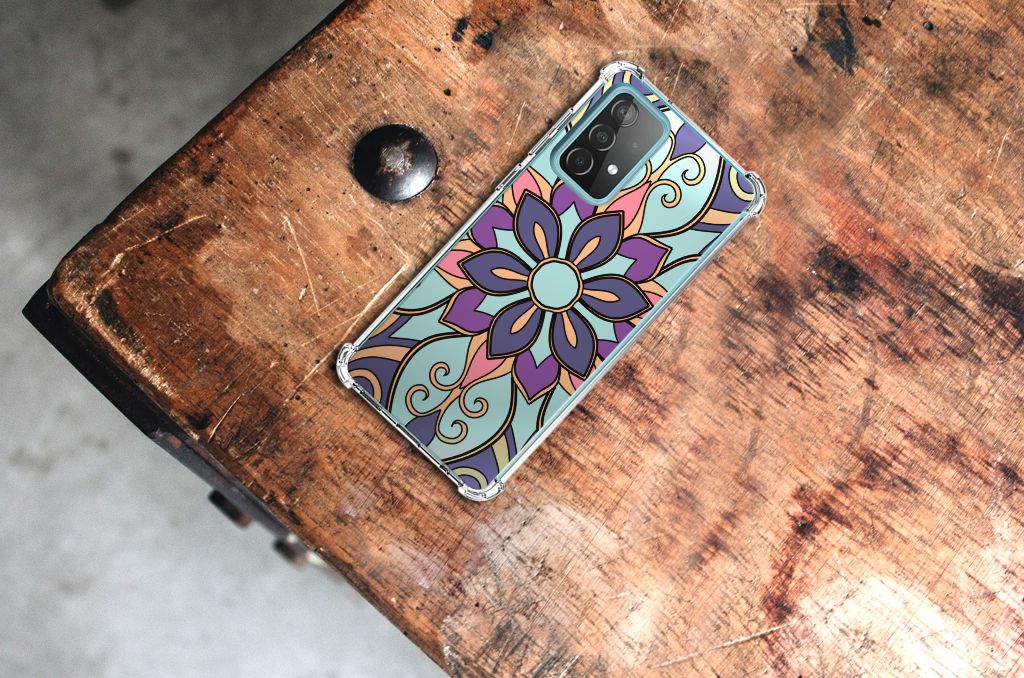 Samsung Galaxy A52 4G/5G Case Purple Flower - B2C Telecom