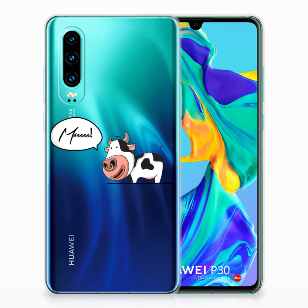 Huawei P30 Telefoonhoesje met Naam Cow