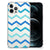 iPhone 12 Pro Max Doorzichtige Silicone Hoesje Zigzag Blauw B2C Telecom